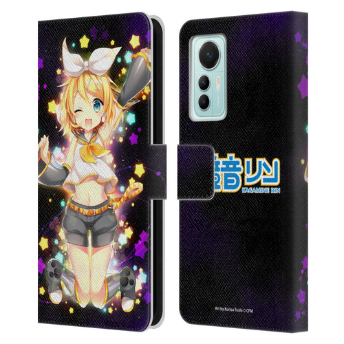 Hatsune Miku Characters Kagamine Rin Leather Book Wallet Case Cover For Xiaomi 12 Lite