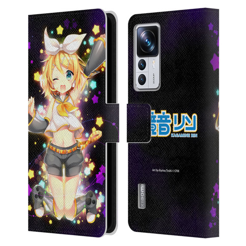 Hatsune Miku Characters Kagamine Rin Leather Book Wallet Case Cover For Xiaomi 12T Pro