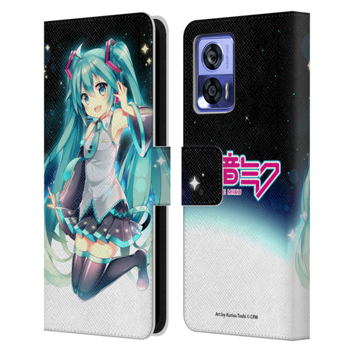 Hatsune Miku Graphics Night Sky Leather Book Wallet Case Cover For Motorola Edge 30 Neo 5G