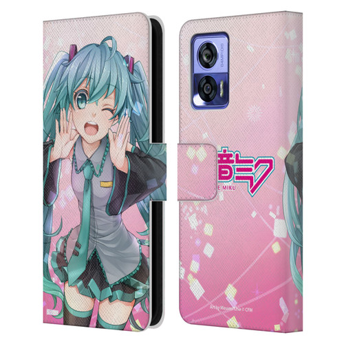 Hatsune Miku Graphics Wink Leather Book Wallet Case Cover For Motorola Edge 30 Neo 5G