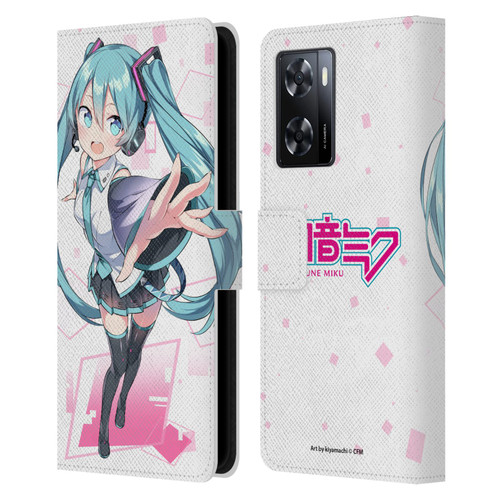 Hatsune Miku Graphics Cute Leather Book Wallet Case Cover For OPPO A57s