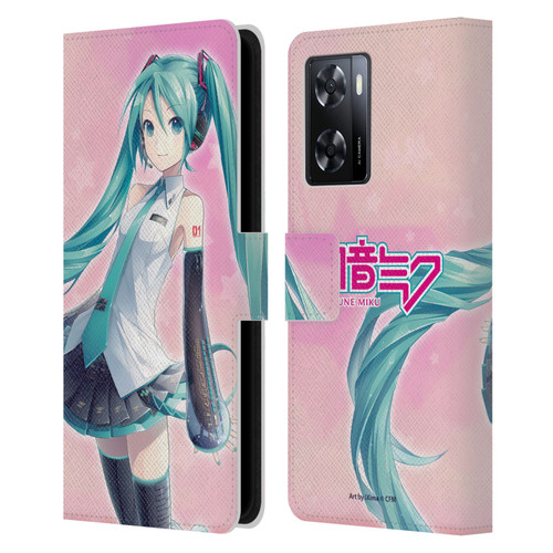 Hatsune Miku Graphics Star Leather Book Wallet Case Cover For OPPO A57s