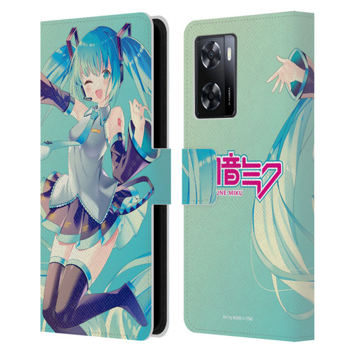 Hatsune Miku Graphics Sing Leather Book Wallet Case Cover For OPPO A57s