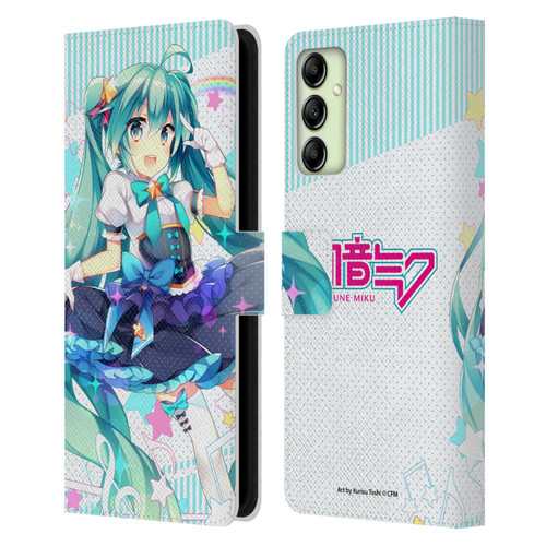 Hatsune Miku Graphics Stars And Rainbow Leather Book Wallet Case Cover For Samsung Galaxy A14 5G