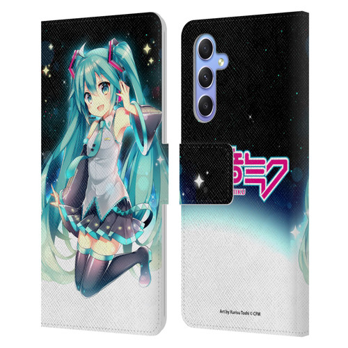 Hatsune Miku Graphics Night Sky Leather Book Wallet Case Cover For Samsung Galaxy A34 5G