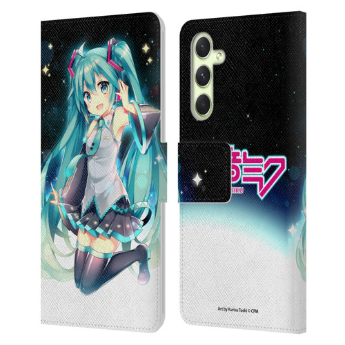 Hatsune Miku Graphics Night Sky Leather Book Wallet Case Cover For Samsung Galaxy A54 5G