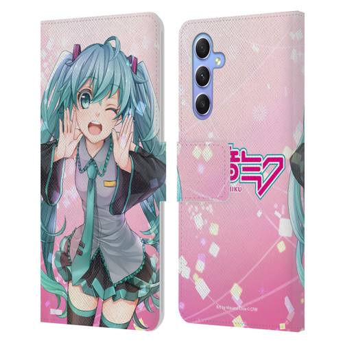 Hatsune Miku Graphics Wink Leather Book Wallet Case Cover For Samsung Galaxy A34 5G