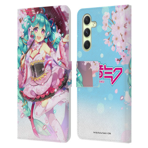 Hatsune Miku Graphics Sakura Leather Book Wallet Case Cover For Samsung Galaxy A54 5G