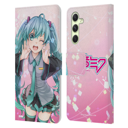 Hatsune Miku Graphics Wink Leather Book Wallet Case Cover For Samsung Galaxy A54 5G