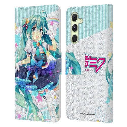 Hatsune Miku Graphics Stars And Rainbow Leather Book Wallet Case Cover For Samsung Galaxy A54 5G