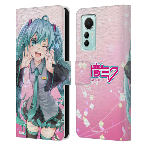 Hatsune Miku Graphics Wink Leather Book Wallet Case Cover For Xiaomi 12 Lite