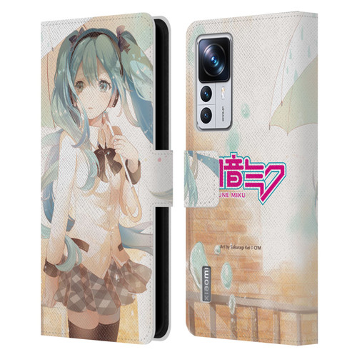 Hatsune Miku Graphics Rain Leather Book Wallet Case Cover For Xiaomi 12T Pro