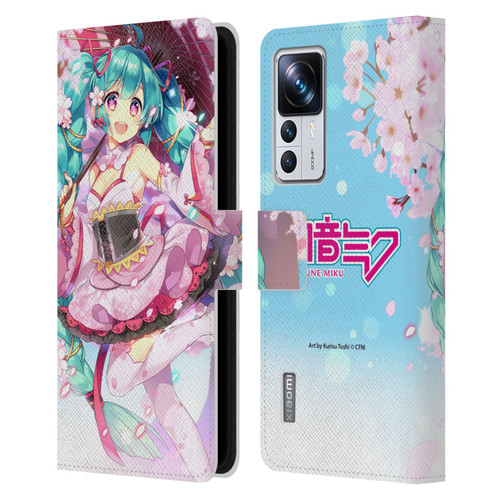 Hatsune Miku Graphics Sakura Leather Book Wallet Case Cover For Xiaomi 12T Pro