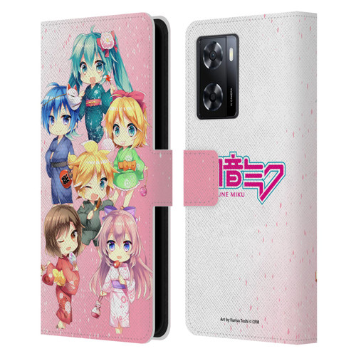 Hatsune Miku Virtual Singers Characters Leather Book Wallet Case Cover For OPPO A57s