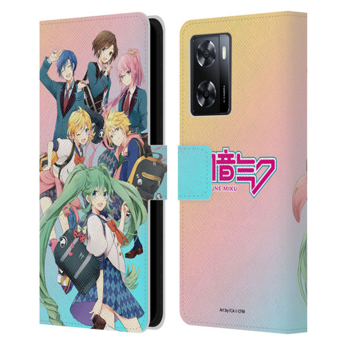 Hatsune Miku Virtual Singers High School Leather Book Wallet Case Cover For OPPO A57s