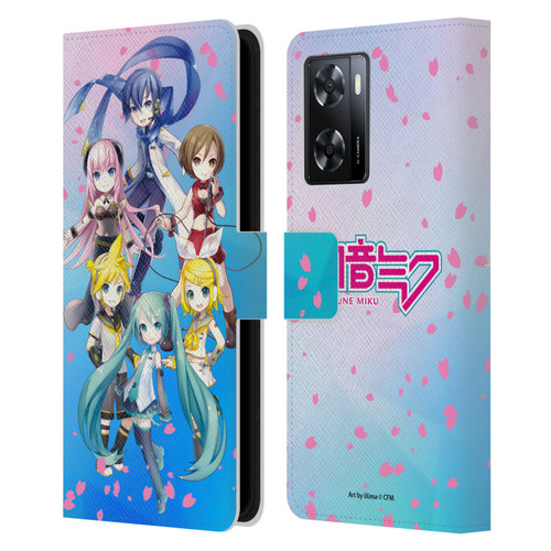 Hatsune Miku Virtual Singers Sakura Leather Book Wallet Case Cover For OPPO A57s