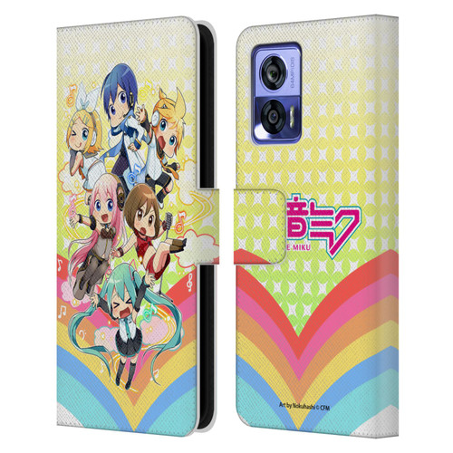 Hatsune Miku Virtual Singers Rainbow Leather Book Wallet Case Cover For Motorola Edge 30 Neo 5G