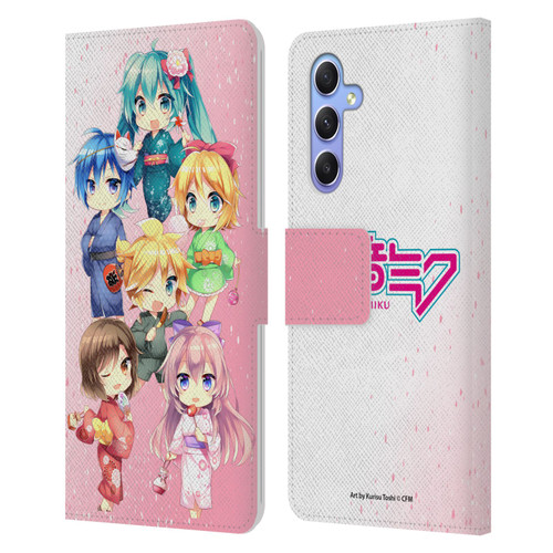 Hatsune Miku Virtual Singers Characters Leather Book Wallet Case Cover For Samsung Galaxy A34 5G