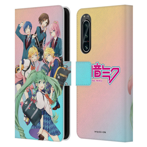 Hatsune Miku Virtual Singers High School Leather Book Wallet Case Cover For Sony Xperia 5 IV