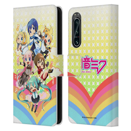 Hatsune Miku Virtual Singers Rainbow Leather Book Wallet Case Cover For Sony Xperia 5 IV