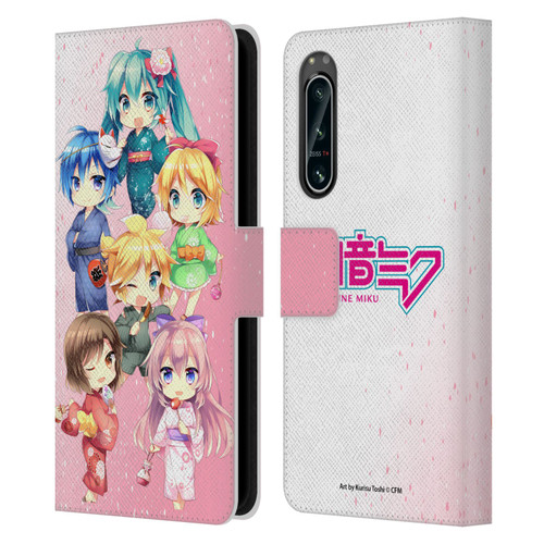 Hatsune Miku Virtual Singers Characters Leather Book Wallet Case Cover For Sony Xperia 5 IV