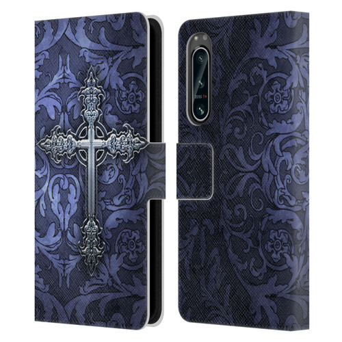 Brigid Ashwood Crosses Gothic Leather Book Wallet Case Cover For Sony Xperia 5 IV