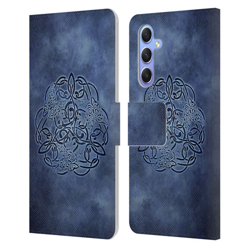 Brigid Ashwood Celtic Wisdom Knot Raven Leather Book Wallet Case Cover For Samsung Galaxy A34 5G