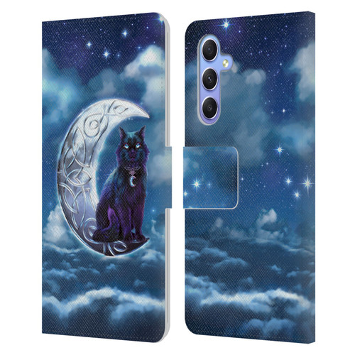 Brigid Ashwood Celtic Wisdom 2 Black Cat Leather Book Wallet Case Cover For Samsung Galaxy A34 5G