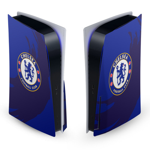 Chelsea Football Club Art Sweep Stroke Vinyl Sticker Skin Decal Cover for Sony PS5 Disc Edition Console