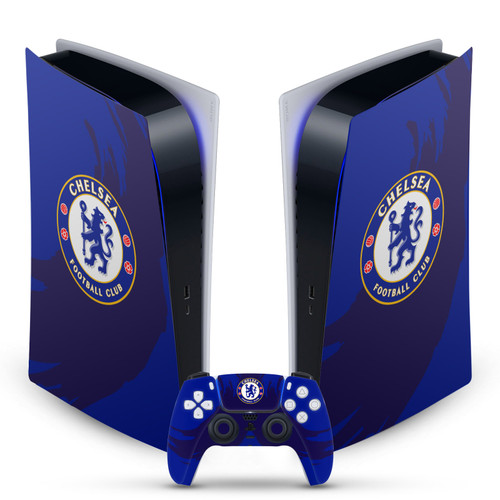 Chelsea Football Club Art Sweep Stroke Vinyl Sticker Skin Decal Cover for Sony PS5 Digital Edition Bundle