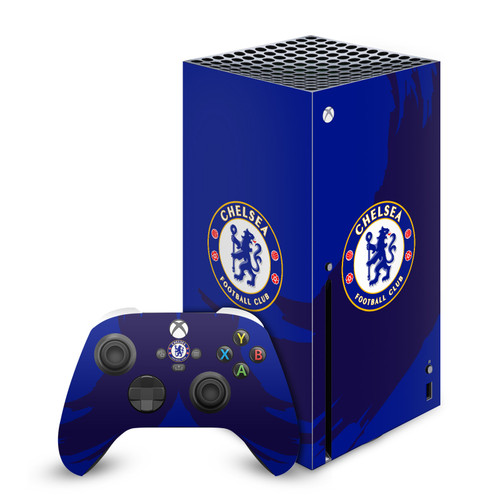 Chelsea Football Club Art Sweep Stroke Vinyl Sticker Skin Decal Cover for Microsoft Series X Console & Controller