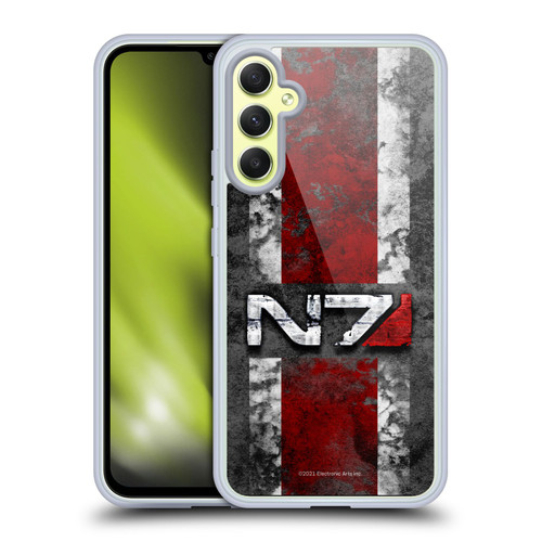 EA Bioware Mass Effect Graphics N7 Logo Distressed Soft Gel Case for Samsung Galaxy A34 5G