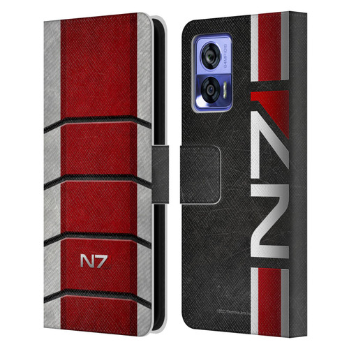 EA Bioware Mass Effect Graphics N7 Logo Armor Leather Book Wallet Case Cover For Motorola Edge 30 Neo 5G