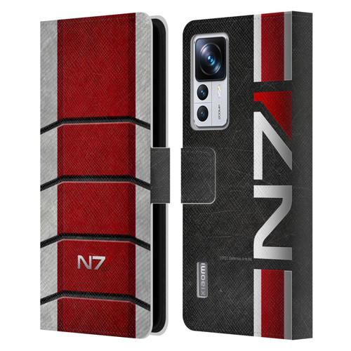 EA Bioware Mass Effect Graphics N7 Logo Armor Leather Book Wallet Case Cover For Xiaomi 12T Pro