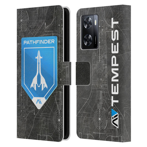 EA Bioware Mass Effect Andromeda Graphics Pathfinder Badge Leather Book Wallet Case Cover For OPPO A57s