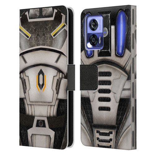 EA Bioware Mass Effect Armor Collection Cerberus Leather Book Wallet Case Cover For Motorola Edge 30 Neo 5G