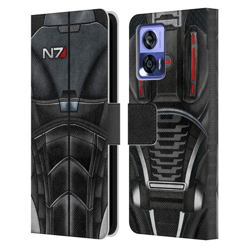 EA Bioware Mass Effect Armor Collection N7 Leather Book Wallet Case Cover For Motorola Edge 30 Neo 5G