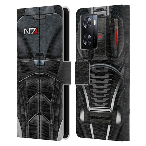 EA Bioware Mass Effect Armor Collection N7 Leather Book Wallet Case Cover For OPPO A57s