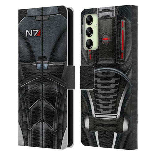 EA Bioware Mass Effect Armor Collection N7 Leather Book Wallet Case Cover For Samsung Galaxy A14 5G