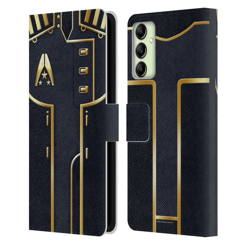 EA Bioware Mass Effect Armor Collection Officer Leather Book Wallet Case Cover For Samsung Galaxy A14 5G