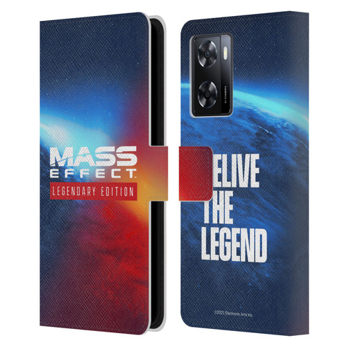 EA Bioware Mass Effect Legendary Graphics Logo Key Art Leather Book Wallet Case Cover For OPPO A57s