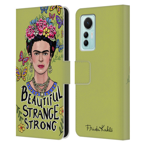 Frida Kahlo Art & Quotes Beautiful Woman Leather Book Wallet Case Cover For Xiaomi 12 Lite