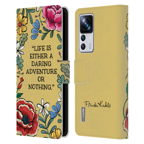 Frida Kahlo Art & Quotes Daring Adventure Leather Book Wallet Case Cover For Xiaomi 12T Pro