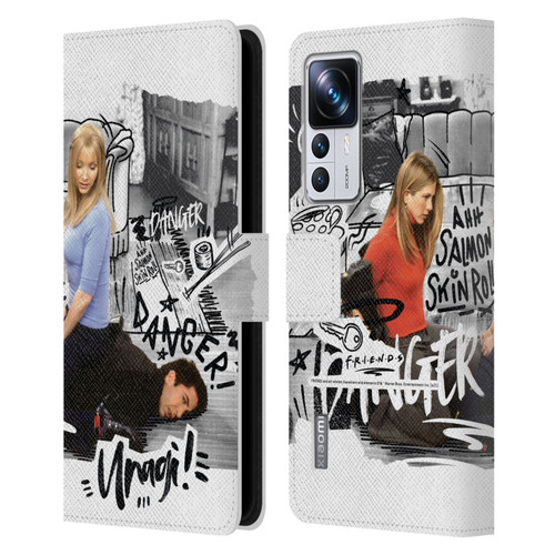 Friends TV Show Doodle Art Ross Unagi Leather Book Wallet Case Cover For Xiaomi 12T Pro