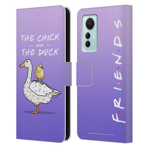 Friends TV Show Key Art Chick And Duck Leather Book Wallet Case Cover For Xiaomi 12 Lite
