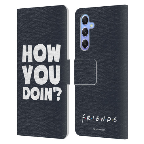 Friends TV Show Quotes How You Doin' Leather Book Wallet Case Cover For Samsung Galaxy A34 5G