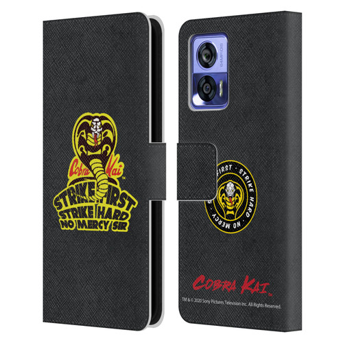 Cobra Kai Graphics 2 Strike Hard Logo Leather Book Wallet Case Cover For Motorola Edge 30 Neo 5G