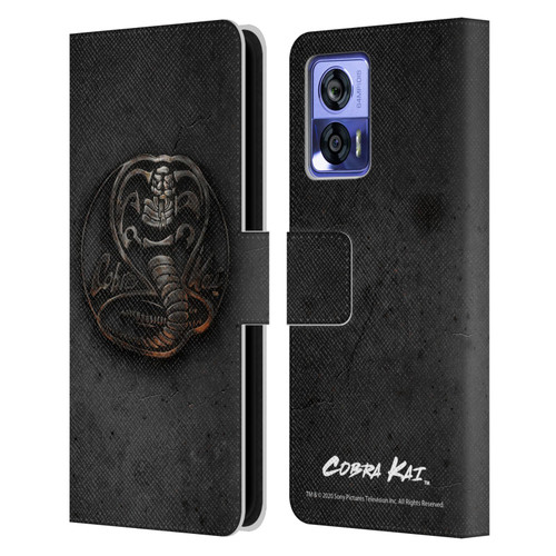 Cobra Kai Graphics Metal Logo Leather Book Wallet Case Cover For Motorola Edge 30 Neo 5G
