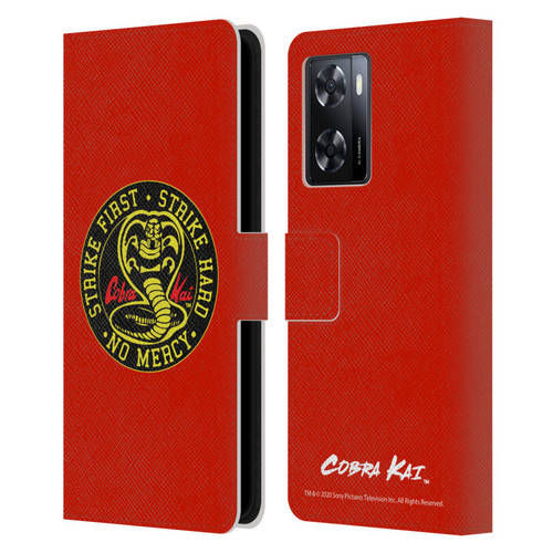 Cobra Kai Graphics Strike Logo Leather Book Wallet Case Cover For OPPO A57s