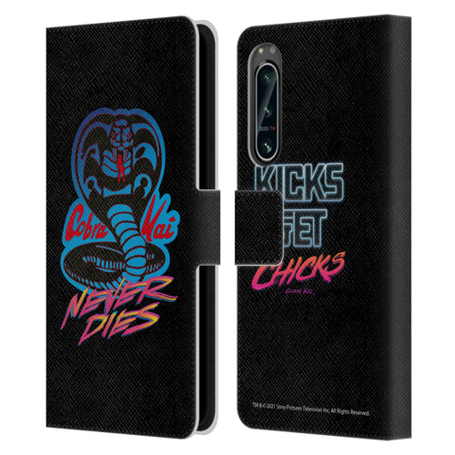 Cobra Kai Key Art Never Dies Logo Leather Book Wallet Case Cover For Sony Xperia 5 IV
